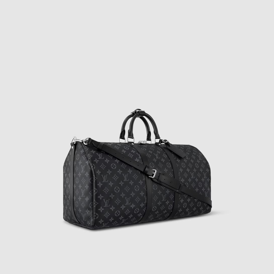 Túi Louis Vuitton Keepall Bandoulière 55 Nam Đen